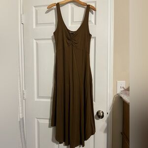 Sozy bamboo Brown Sleeveless Midi Dress